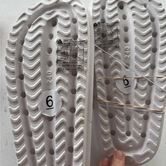 Bundle of 3 Comfortable Slide Sandals in Pink, Magenta, and White - Picture 3 of 10